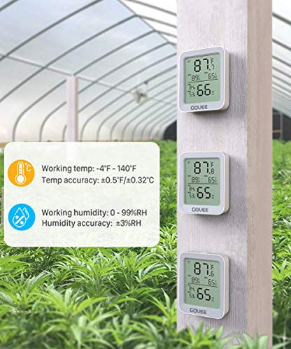 Govee Indoor Hygrometer Thermometer H5075 with Bluetooth App Control | Room Temperature Humidity Meter, 164ft Remote Monitor, Smart Alerts, 2 Years Data Storage Export, for Bedroom Wine Cellar|B0872V9WJ5