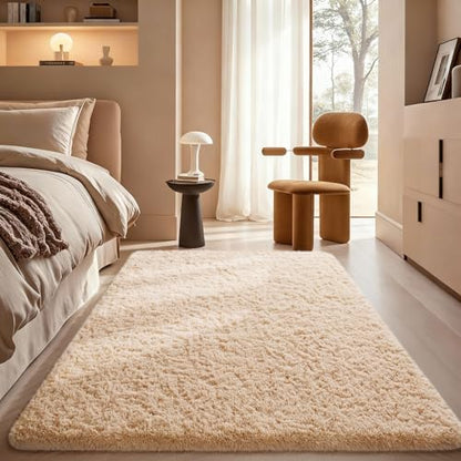 Ophanie Area Rugs for Living Room Bedroom, Washable Non-Slip Fluffy Soft Grey Shag Carpet, Indoor Floor Gray 4x6 Fuzzy Shaggy Living Room Plush Rug for Kids Home Dorm Decor Aesthetic|B0852WLH7M