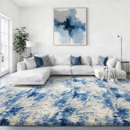 Ophanie Area Rugs for Living Room Bedroom, Washable Non-Slip Fluffy Soft Grey Shag Carpet, Indoor Floor Gray 4x6 Fuzzy Shaggy Living Room Plush Rug for Kids Home Dorm Decor Aesthetic|B0852WLH7M
