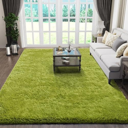 Ophanie Area Rugs for Living Room Bedroom, Washable Non-Slip Fluffy Soft Grey Shag Carpet, Indoor Floor Gray 4x6 Fuzzy Shaggy Living Room Plush Rug for Kids Home Dorm Decor Aesthetic|B0852WLH7M