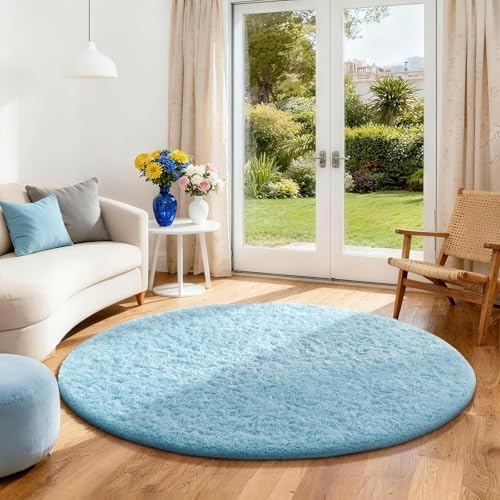 Ophanie Area Rugs for Living Room Bedroom, Washable Non-Slip Fluffy Soft Grey Shag Carpet, Indoor Floor Gray 4x6 Fuzzy Shaggy Living Room Plush Rug for Kids Home Dorm Decor Aesthetic|B0852WLH7M