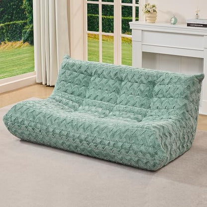Hobestluk Large Bean Bag Chairs Sofa for Adults Giant BeanBag Couch Lounger | Ergonomic Design,Memory Foam,Washable Cover,Oversized Comfy Chaise Lounger Boneless Couch Living Room | Stripe Grey Large|B0DFB81517