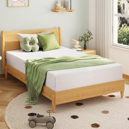 EGOHOME Full Size Memory Foam Mattress 8 Inch, Green Tea, Medium Firm | Bed Mattress in A Box, Cooling Green Tea Gel, Pressure Relief, CertiPUR-US Certified, Fiberglass Free, 75''L x 54''W, White|B0DKT9ZGW3