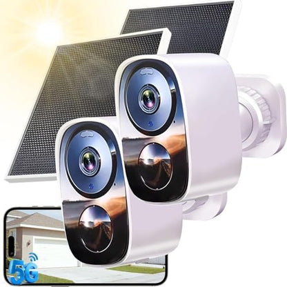 2026 Upgraded 2K Security Cameras Wireless Outdoor, Free Cloud Storage, 1-6 Months Battery Life, Waterproof, 2-Way Talk, AI Motion Detection Spotlight Siren Alarm Cameras for Home Security|B0DXDVNM8P