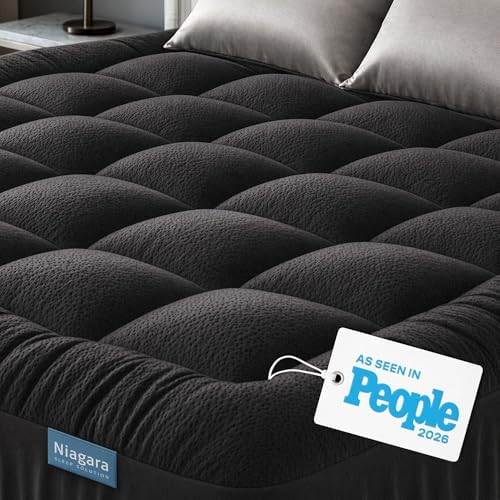 Niagara Sleep Solution Ultra Soft & Cooling Mattress Topper - Full Size | Rayon Derived from Bamboo, Pillow Top Mattress Pad, 20" Deep Pocket, Back Pain Relief, Perfect for Hot Sleepers, Green|B07JQSWJJS