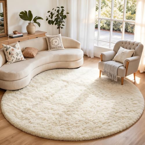 Ophanie Area Rugs for Living Room Bedroom, Washable Non-Slip Fluffy Soft Grey Shag Carpet, Indoor Floor Gray 4x6 Fuzzy Shaggy Living Room Plush Rug for Kids Home Dorm Decor Aesthetic|B0852WLH7M