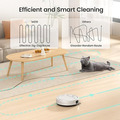 Lefant Robot Vacuum Cleaner, Strong Suction, 120 Mins Runtime, Slim, Low Noise, Automatic Self-Charging, Wi-Fi/App/Alexa Control, Ideal for Pet Hair Hard Floor and Daily Cleaning, M210|B08R9LK9K3