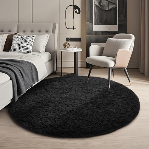 Ophanie Area Rugs for Living Room Bedroom, Washable Non-Slip Fluffy Soft Grey Shag Carpet, Indoor Floor Gray 4x6 Fuzzy Shaggy Living Room Plush Rug for Kids Home Dorm Decor Aesthetic|B0852WLH7M