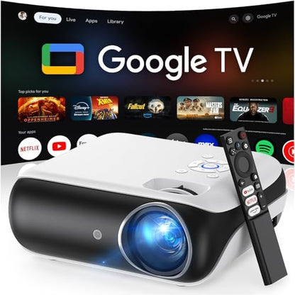 HAPPRUN Native 1080P Outdoor Smart Projector-Standard | Native 1080P • Mini & Portable • Easy Setup • Built-in Speaker • Indoor & Outdoor • Phone, Laptop & PS5 Compatible|B0B28G5Y4R