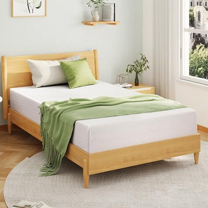EGOHOME Full Size Memory Foam Mattress 8 Inch, Green Tea, Medium Firm | Bed Mattress in A Box, Cooling Green Tea Gel, Pressure Relief, CertiPUR-US Certified, Fiberglass Free, 75''L x 54''W, White|B0DKT9ZGW3