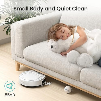 Lefant Robot Vacuum Cleaner, Strong Suction, 120 Mins Runtime, Slim, Low Noise, Automatic Self-Charging, Wi-Fi/App/Alexa Control, Ideal for Pet Hair Hard Floor and Daily Cleaning, M210|B08R9LK9K3