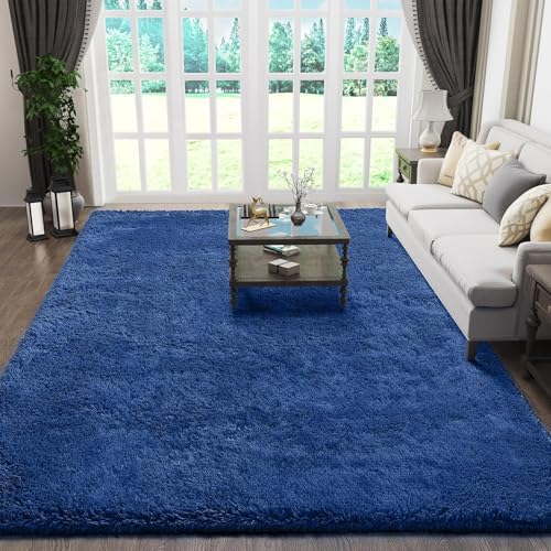 Ophanie Area Rugs for Living Room Bedroom, Washable Non-Slip Fluffy Soft Grey Shag Carpet, Indoor Floor Gray 4x6 Fuzzy Shaggy Living Room Plush Rug for Kids Home Dorm Decor Aesthetic|B0852WLH7M