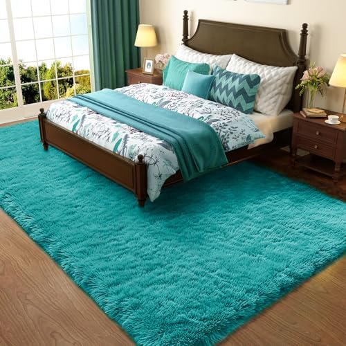 Ophanie Area Rugs for Living Room Bedroom, Washable Non-Slip Fluffy Soft Grey Shag Carpet, Indoor Floor Gray 4x6 Fuzzy Shaggy Living Room Plush Rug for Kids Home Dorm Decor Aesthetic|B0852WLH7M