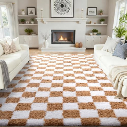 Ophanie Area Rugs for Living Room Bedroom, Washable Non-Slip Fluffy Soft Grey Shag Carpet, Indoor Floor Gray 4x6 Fuzzy Shaggy Living Room Plush Rug for Kids Home Dorm Decor Aesthetic|B0852WLH7M