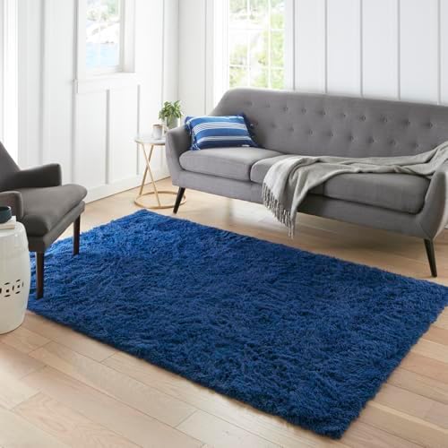Ophanie Area Rugs for Living Room Bedroom, Washable Non-Slip Fluffy Soft Grey Shag Carpet, Indoor Floor Gray 4x6 Fuzzy Shaggy Living Room Plush Rug for Kids Home Dorm Decor Aesthetic|B0852WLH7M