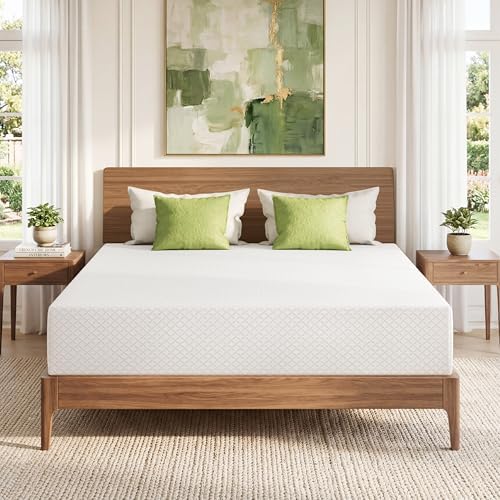 EGOHOME Full Size Memory Foam Mattress 8 Inch, Green Tea, Medium Firm | Bed Mattress in A Box, Cooling Green Tea Gel, Pressure Relief, CertiPUR-US Certified, Fiberglass Free, 75''L x 54''W, White|B0DKT9ZGW3