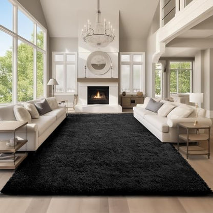Ophanie Area Rugs for Living Room Bedroom, Washable Non-Slip Fluffy Soft Grey Shag Carpet, Indoor Floor Gray 4x6 Fuzzy Shaggy Living Room Plush Rug for Kids Home Dorm Decor Aesthetic|B0852WLH7M