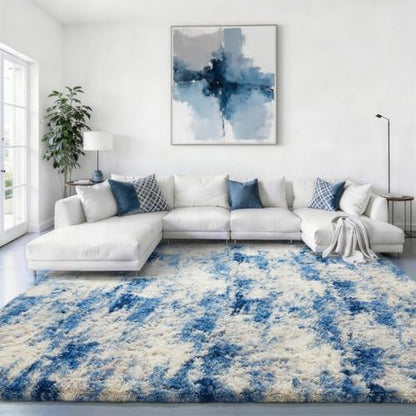 Ophanie Area Rugs for Living Room Bedroom, Washable Non-Slip Fluffy Soft Grey Shag Carpet, Indoor Floor Gray 4x6 Fuzzy Shaggy Living Room Plush Rug for Kids Home Dorm Decor Aesthetic|B0852WLH7M