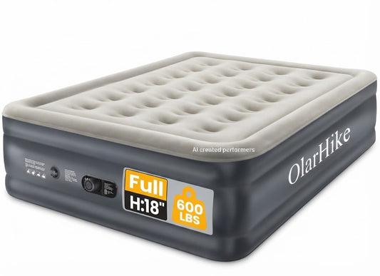 OlarHike 18" Queen Air Mattress with Built-in Pump - 700lb Capacity