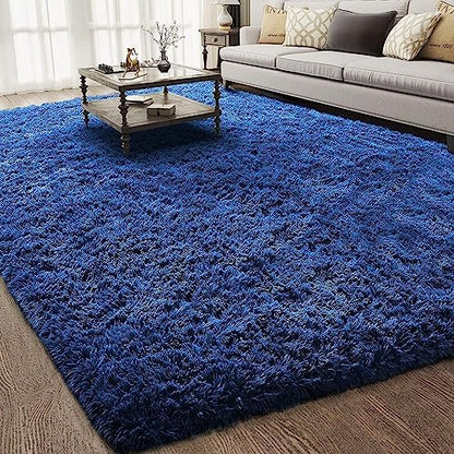 Ophanie Area Rugs for Living Room Bedroom, Washable Non-Slip Fluffy Soft Grey Shag Carpet, Indoor Floor Gray 4x6 Fuzzy Shaggy Living Room Plush Rug for Kids Home Dorm Decor Aesthetic|B0852WLH7M